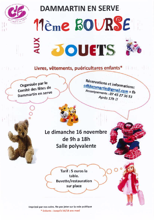 16/11/2025 – 11ème Bourses aux Jouets