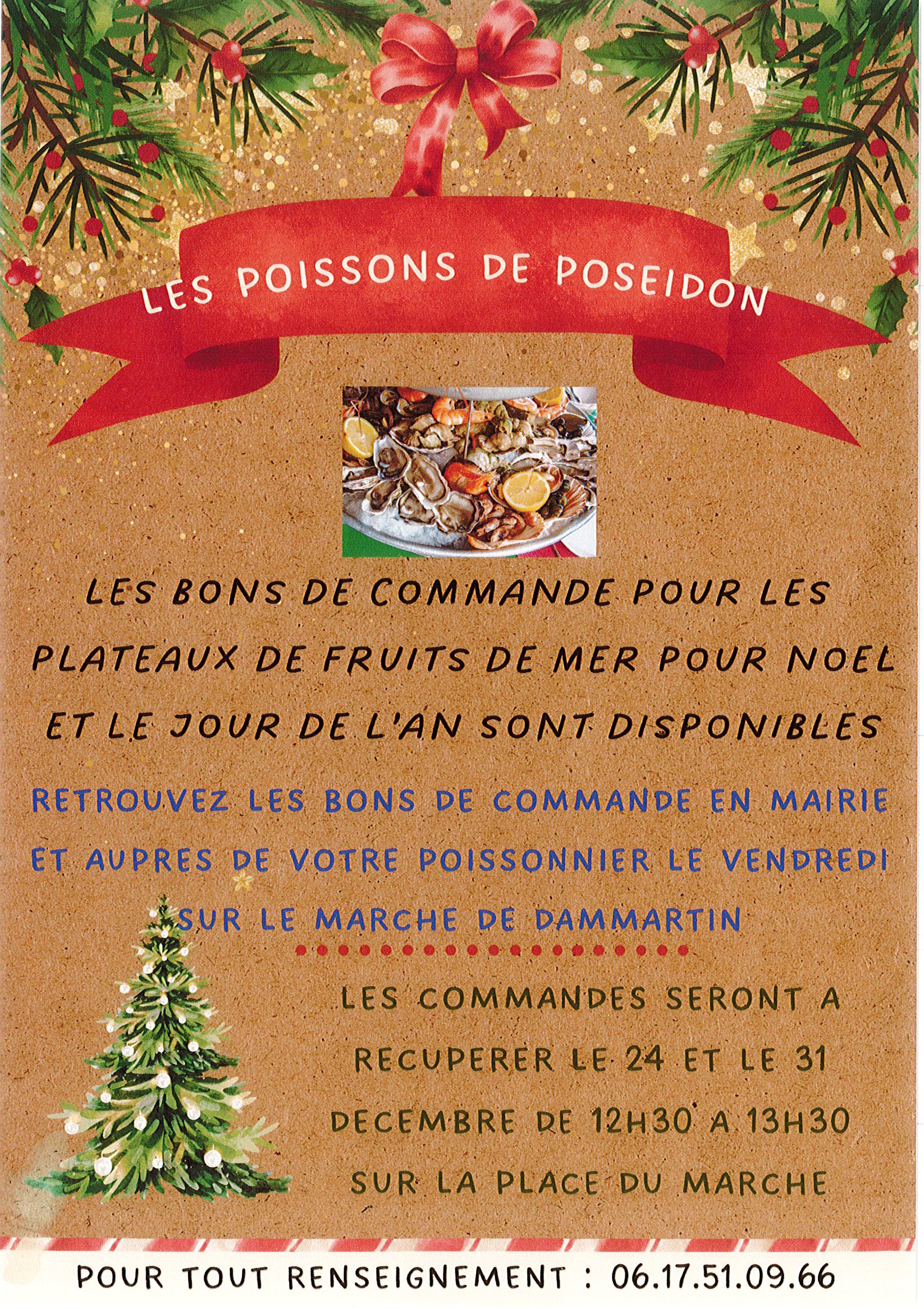 COMMANDE DE PLATEAUX DE FRUITS DE MER