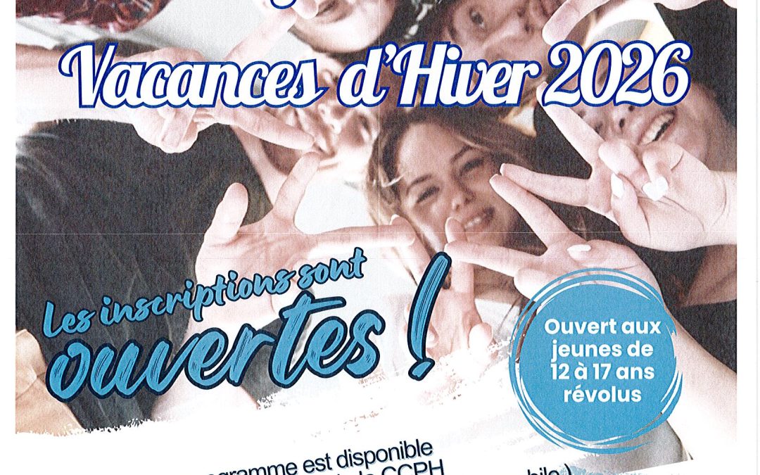 SECTEUR JEUNES – PROGRAMME DES VACANCES D&rsquo;HIVER 2026