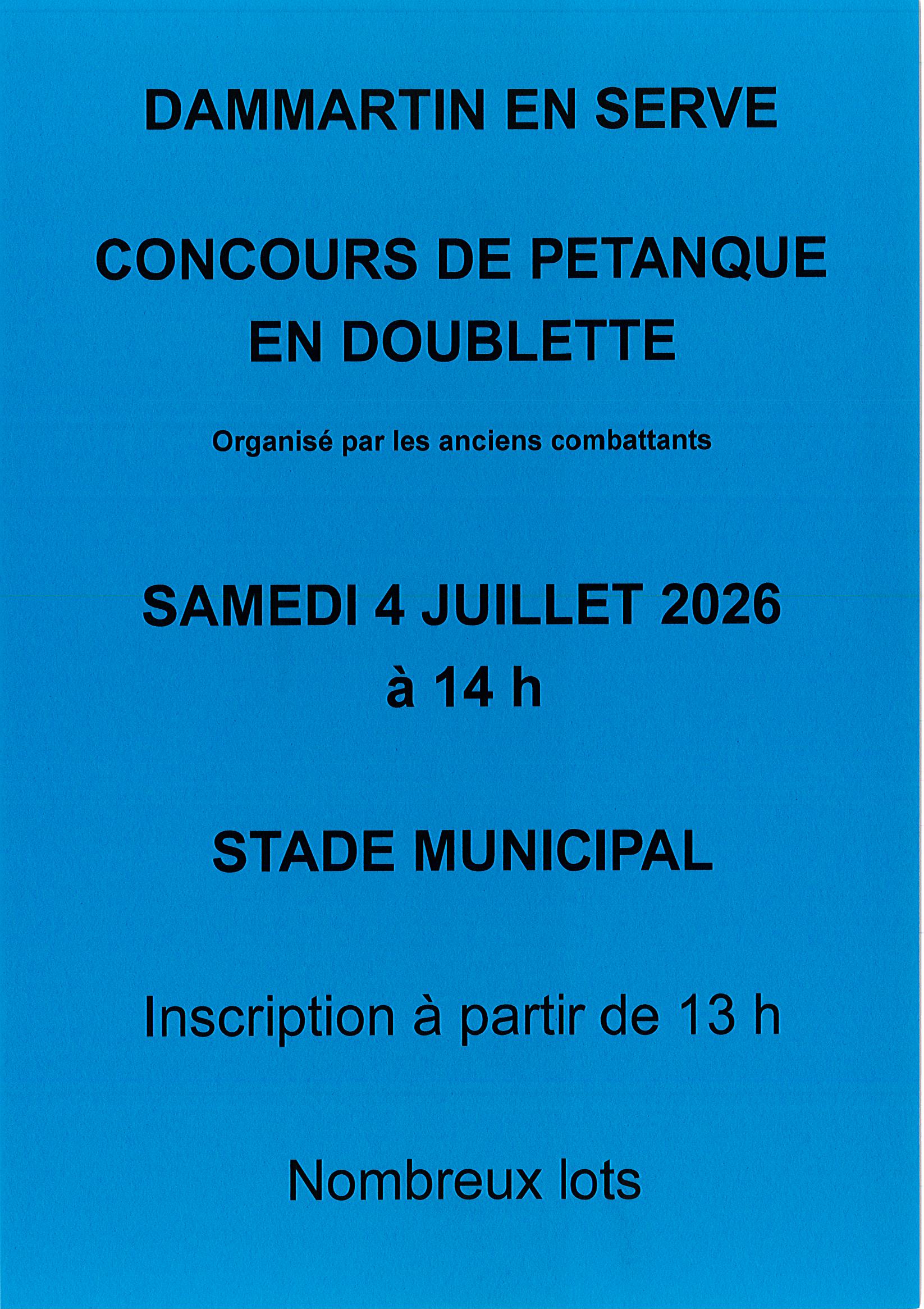 Concours de pétanque