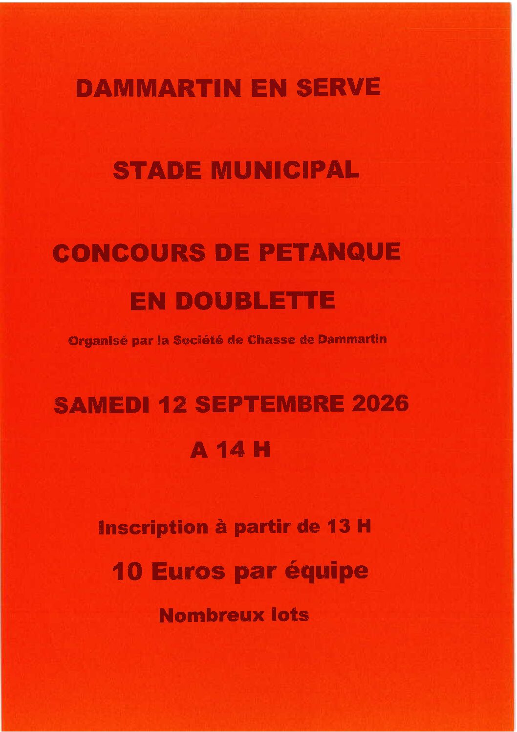 CONCOURS DE PÉTANQUE